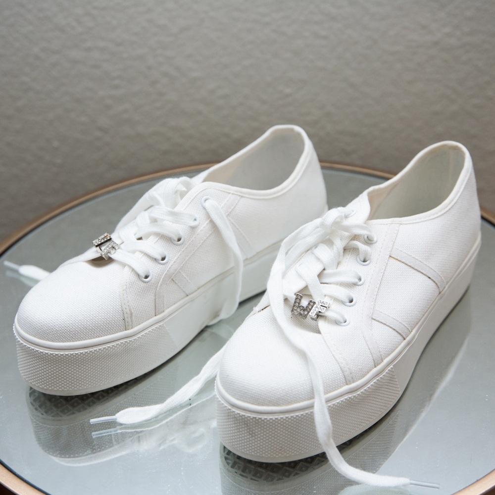 White Fox Platform Sneakers